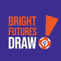 Logo with Bright Futures Draw text and an exclamation mark with a number 37 lottery ball