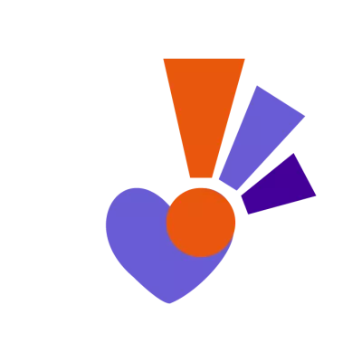 Icon of a heart with exclamation mark incorporated