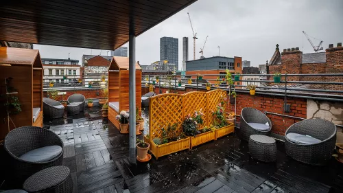 Picture shows the view of Centrepoint's rooftop garden.
