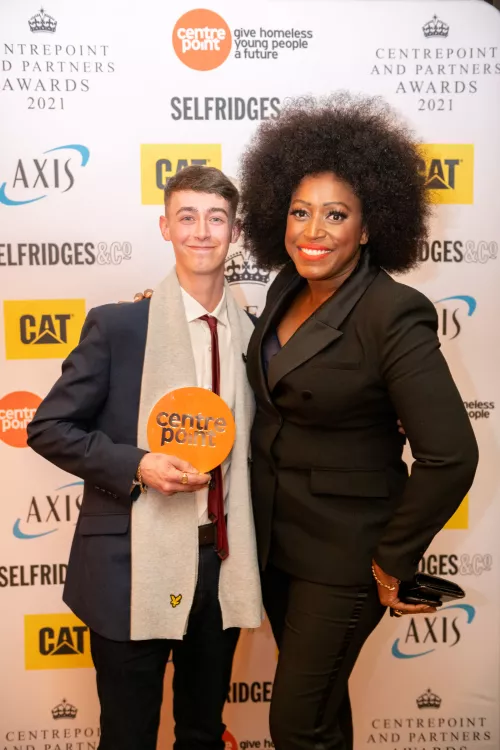 Mica Paris and award winner holding award