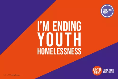 Desktop background with the words "I'm Ending Youth Homelessness" written on it