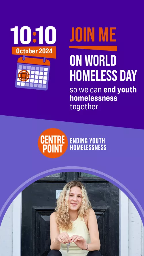 Join me for the 10 10 challenge on World Homeless Day