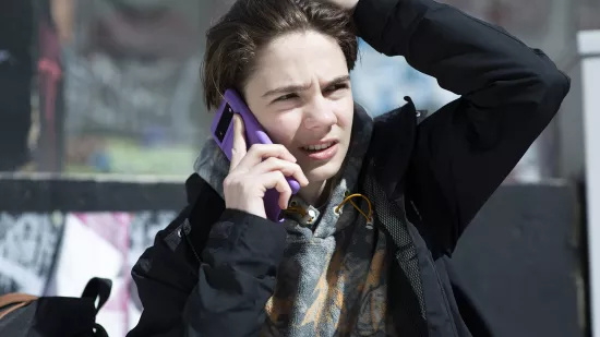 Young person on a mobile phone