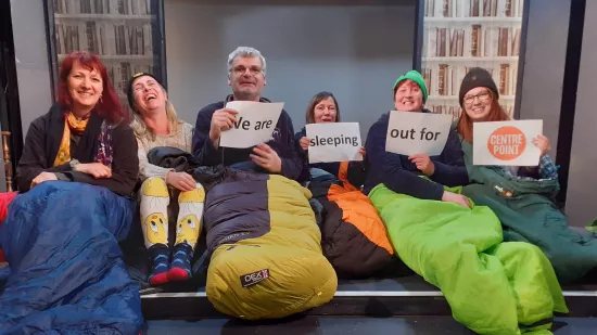 people sleep out for centrepoint