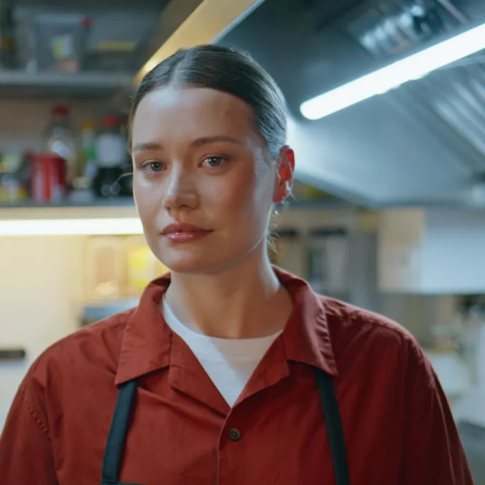 Lady in kitchen