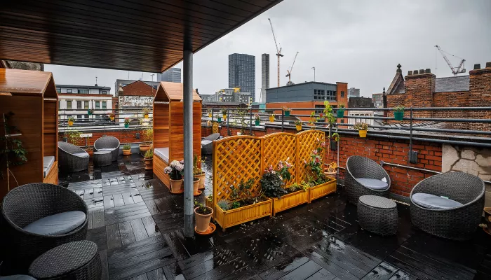 Picture shows the view of Centrepoint's rooftop garden.