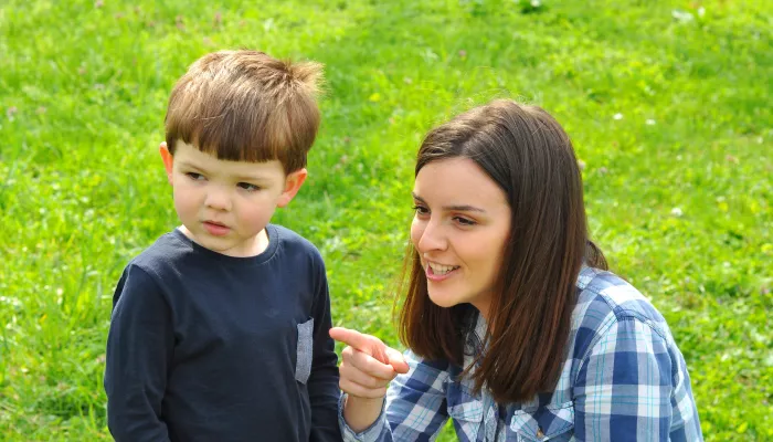 Young mum with her son