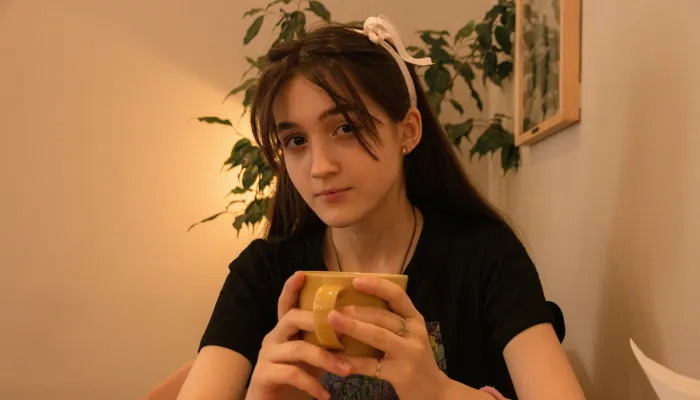 Young woman looking at camera