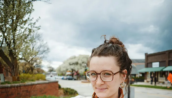Young woman smiling at camera