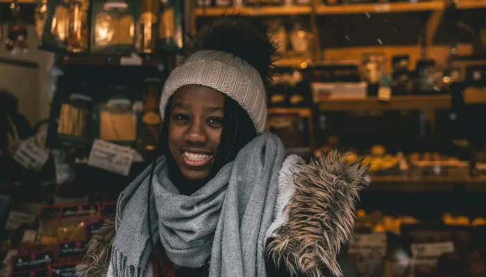 Young woman smiling at camera