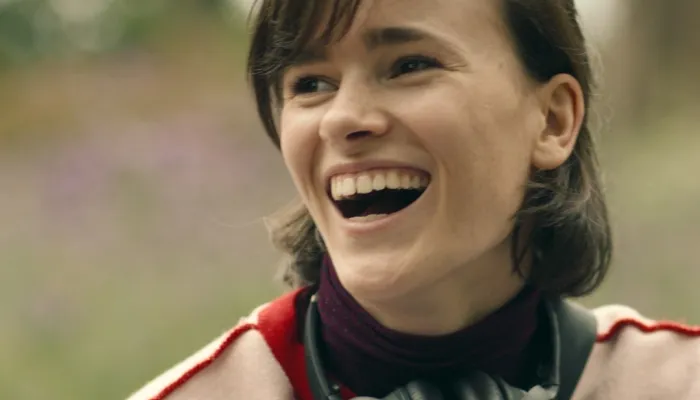 Kiera laughing with friends