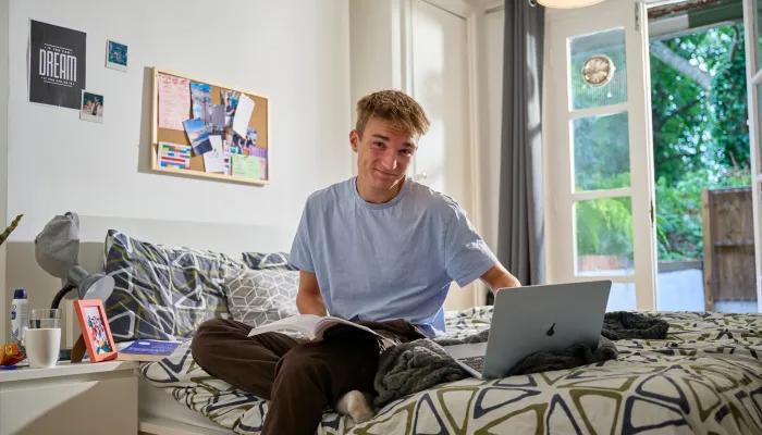 Sam in his room