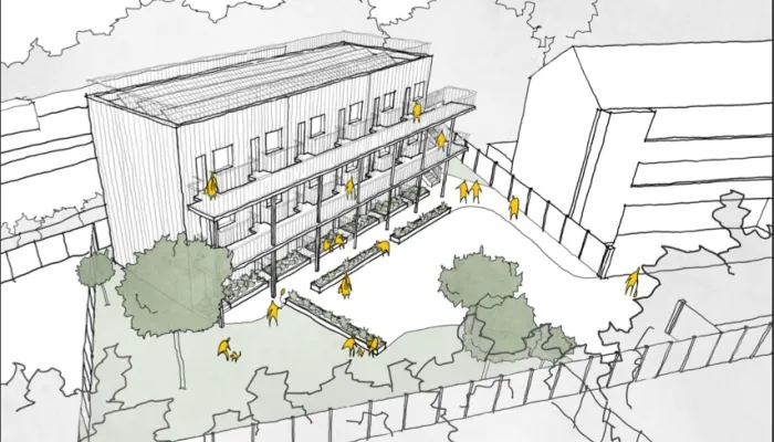 Architect impression of completed homes