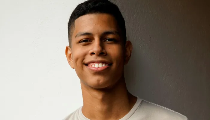 Young man smiling 