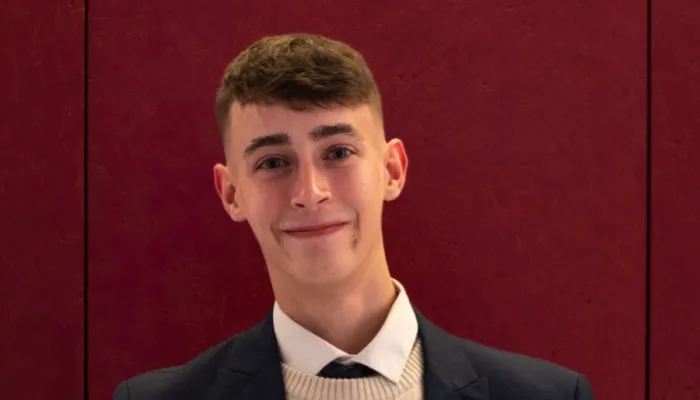 Young man smiling