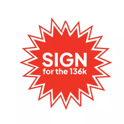 Sign for the 136k