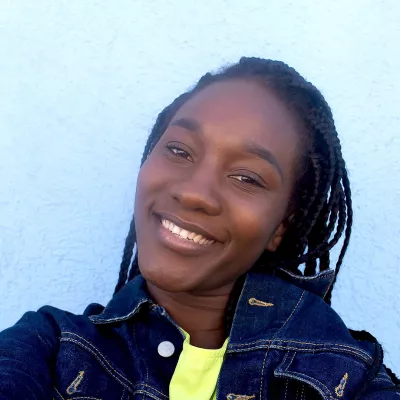 Young person smiling in a selfie