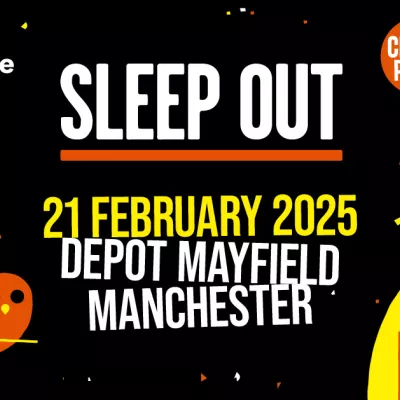 Sleep Out Manchester - LinkedIn image with Sleep Out information