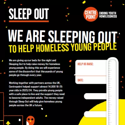 Sleep Out Fundraising Poster