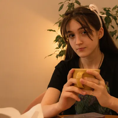 Young woman looking at camera