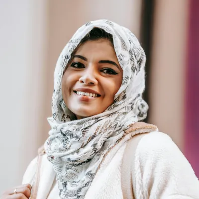 Young woman smiling at the camera