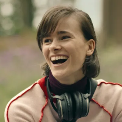 Kiera laughing with friends