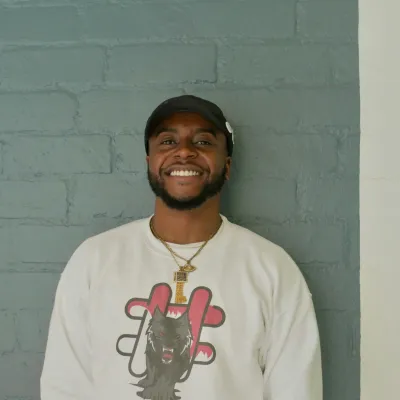 Young man smiling at camera