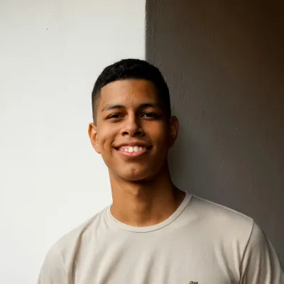 Young man smiling 