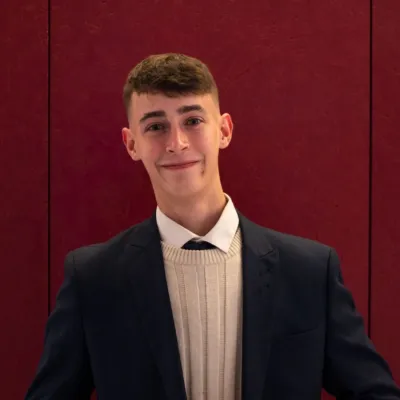 Young man smiling