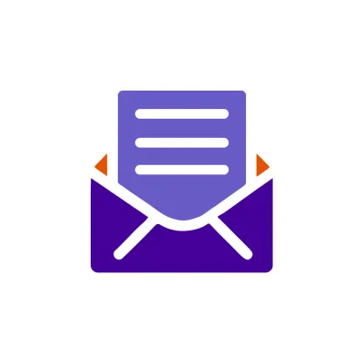 Icon of a letter in an envelope
